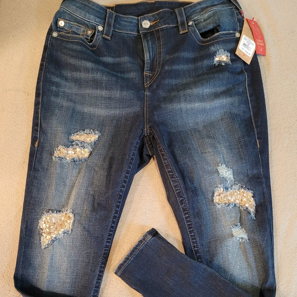 NWT True Religion Curvy Skinny Jeans Sz 36